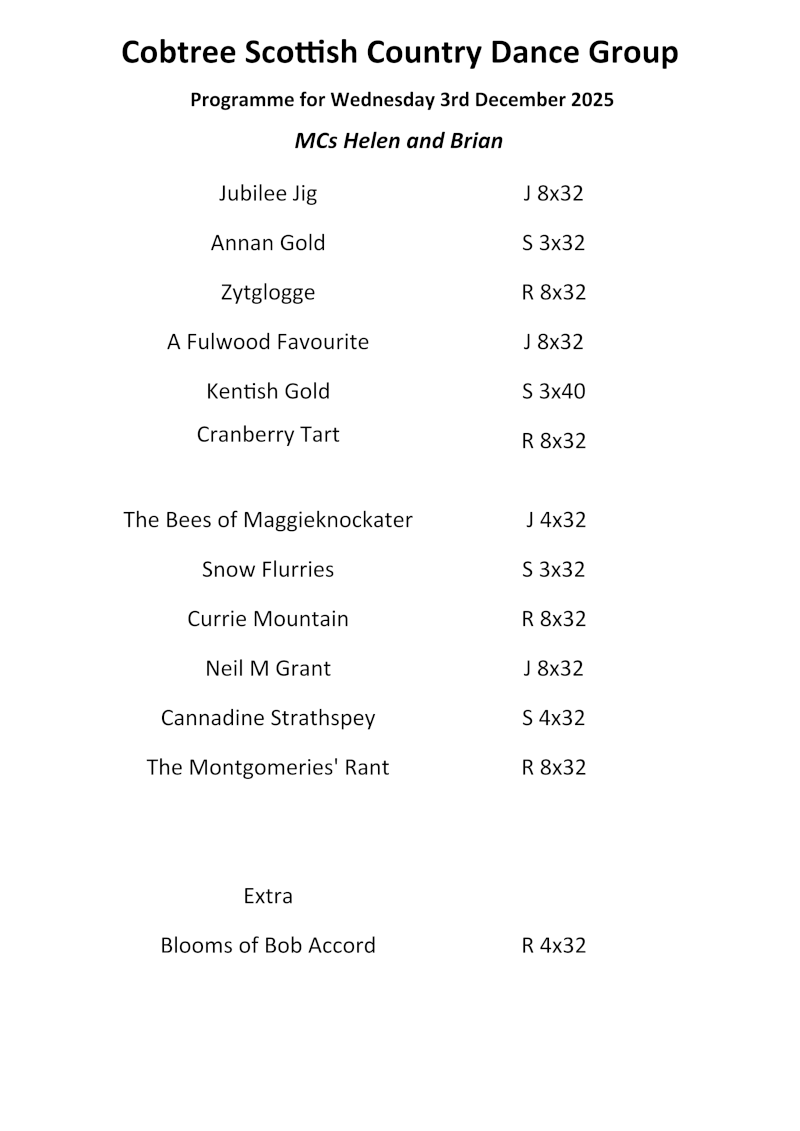 Programme 2nd December 2025